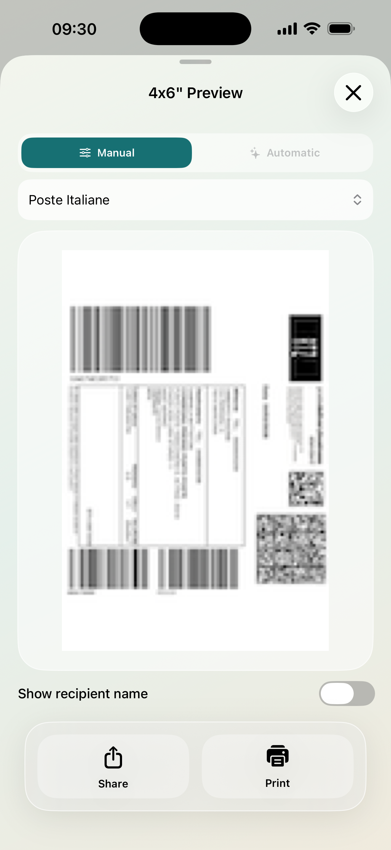 Croplet label preview